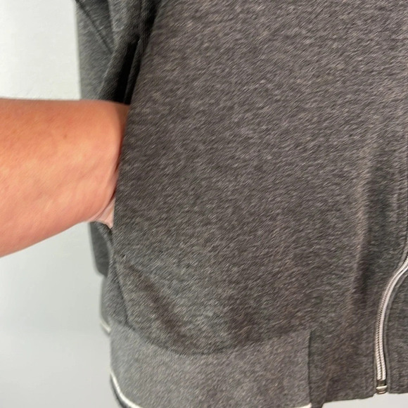 ROBERT GRAHAM Zip Sweater Jacket Grey Long Sleeve Pockets Logo Preppy Neutral S - Picture 5 of 10